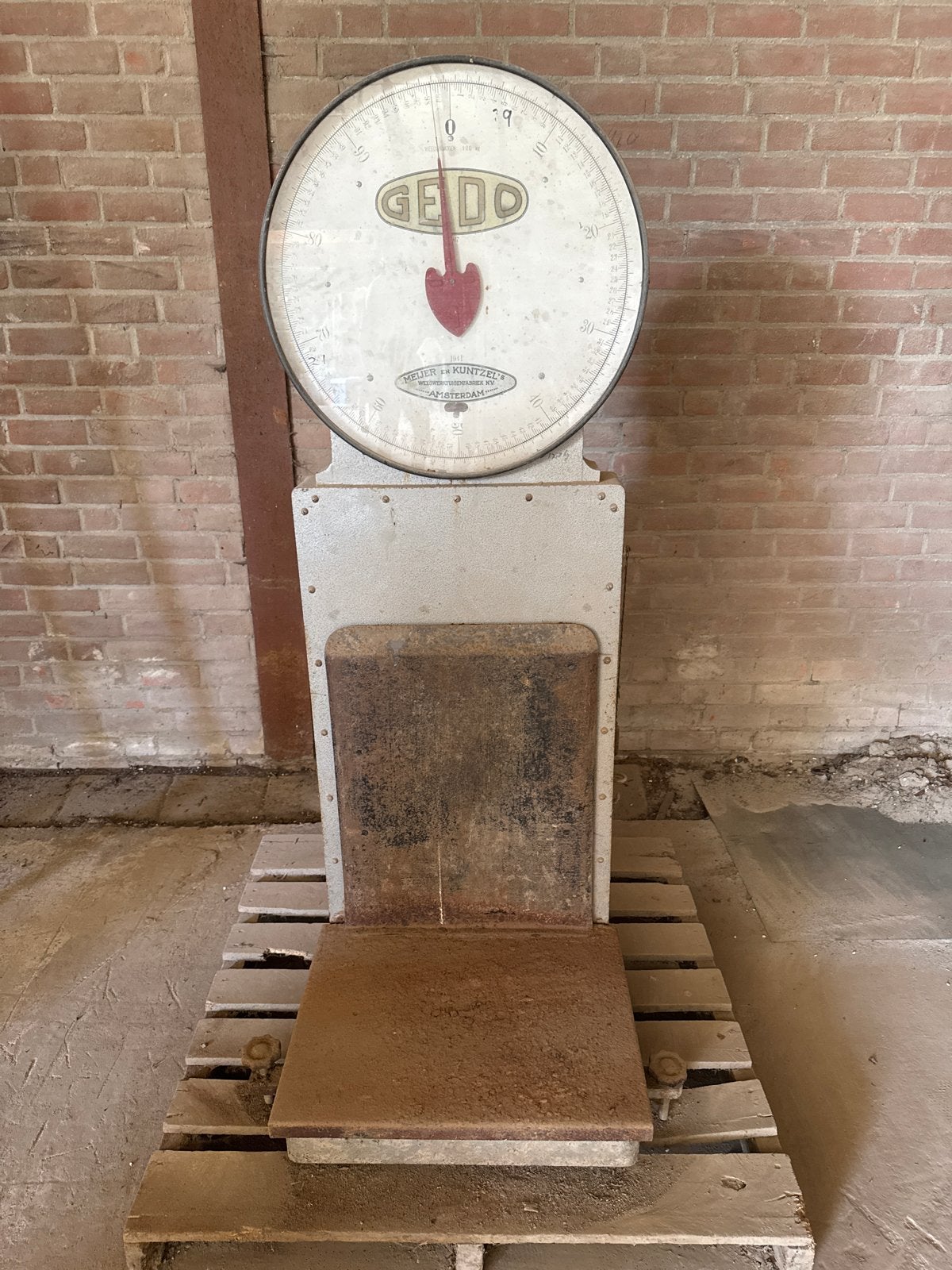 Antieke Gedo weegschaal - Industriële decoratie, Ophalen