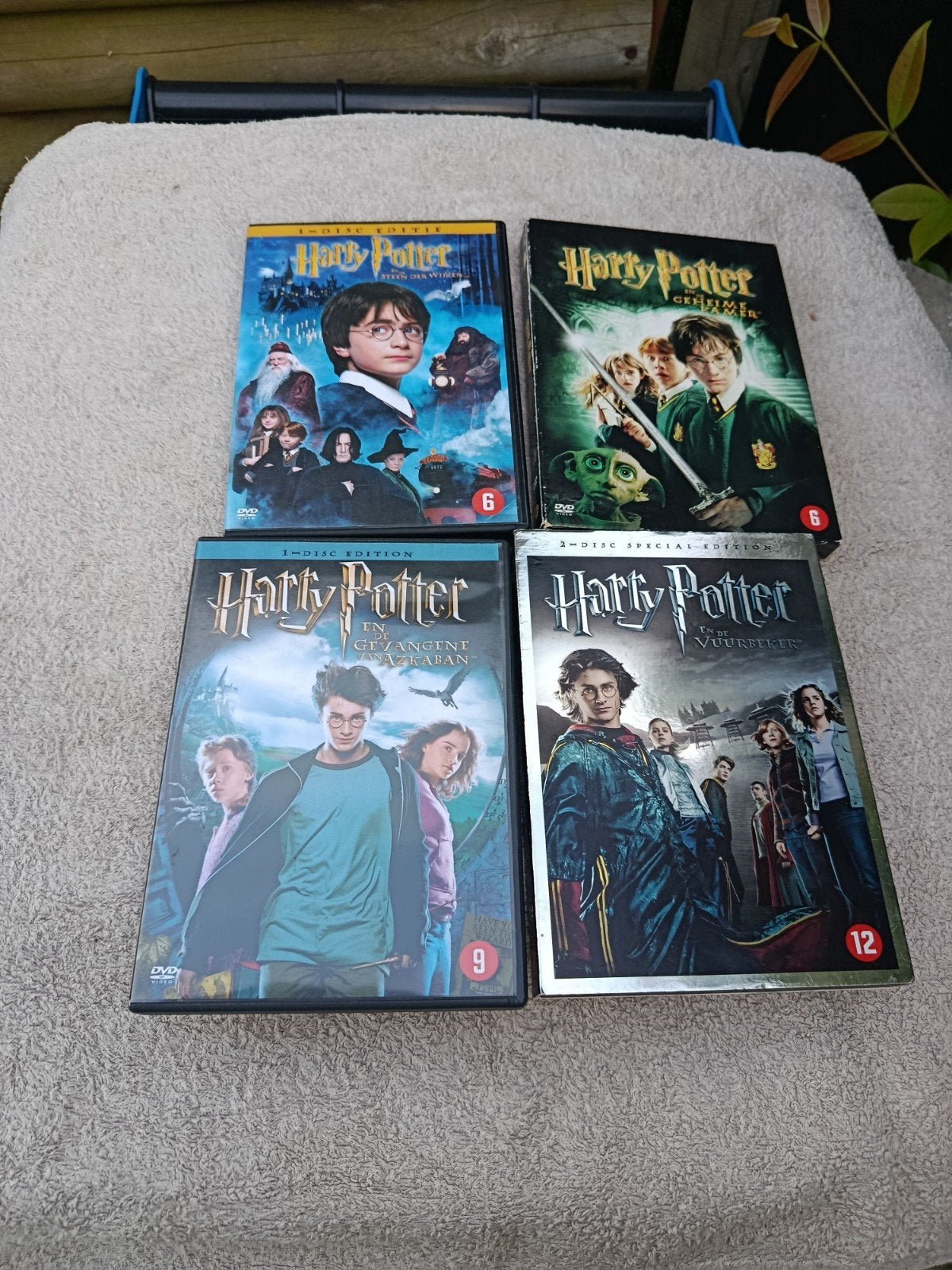 Harry Potter DVD 'S - Deel 1 t/m 4, Vanaf 12 jaar, Ophalen, Gebruikt