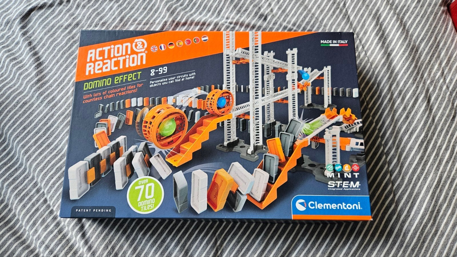 Clementoni Action & Reaction Domino Effect knikkerbaan, Ophalen of Verzenden, Zo goed als nieuw, Overige merken