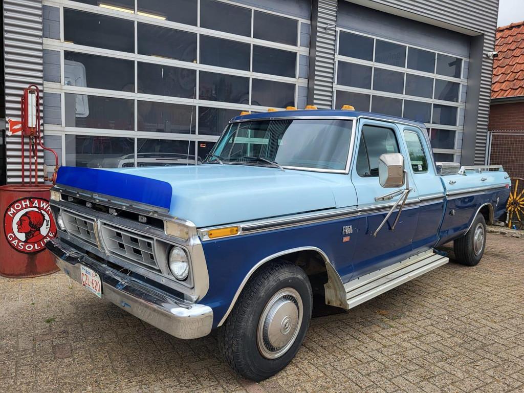 Ford USA F250 Supercab Oldtimer V8 1975, Auto's, Oldtimers, Bedrijf, Te koop, Ford USA, Benzine, Overige carrosserieën, Automaat