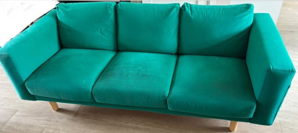 Ikea Norsborg bank groen 3-persoons - gratis mee te nemen, Ophalen, Gebruikt, Driepersoons, 75 tot 100 cm