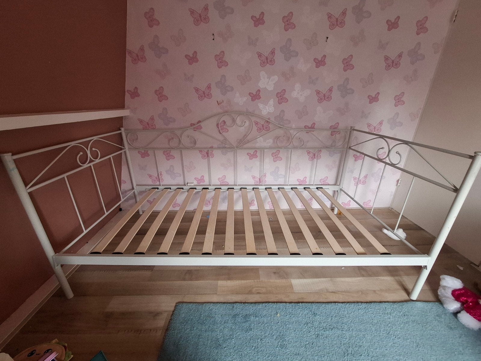 Leenbakker meisjesbed met lattenbodem, Ophalen, Gebruikt, 90 cm, Eenpersoons