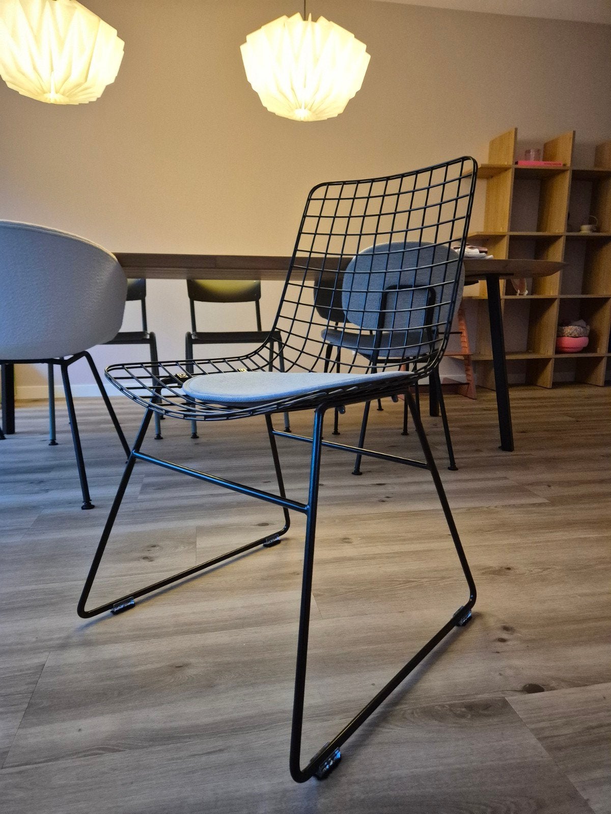 HK Living draadstoel zwart, Ophalen, Zwart, Eén