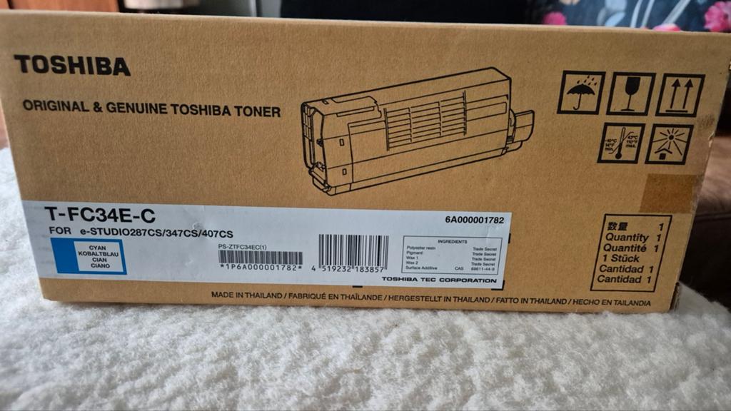 Toshiba T-FC34E-C Toner Cyaan (origineel), Ophalen of Verzenden, Nieuw, Toner, Toshiba