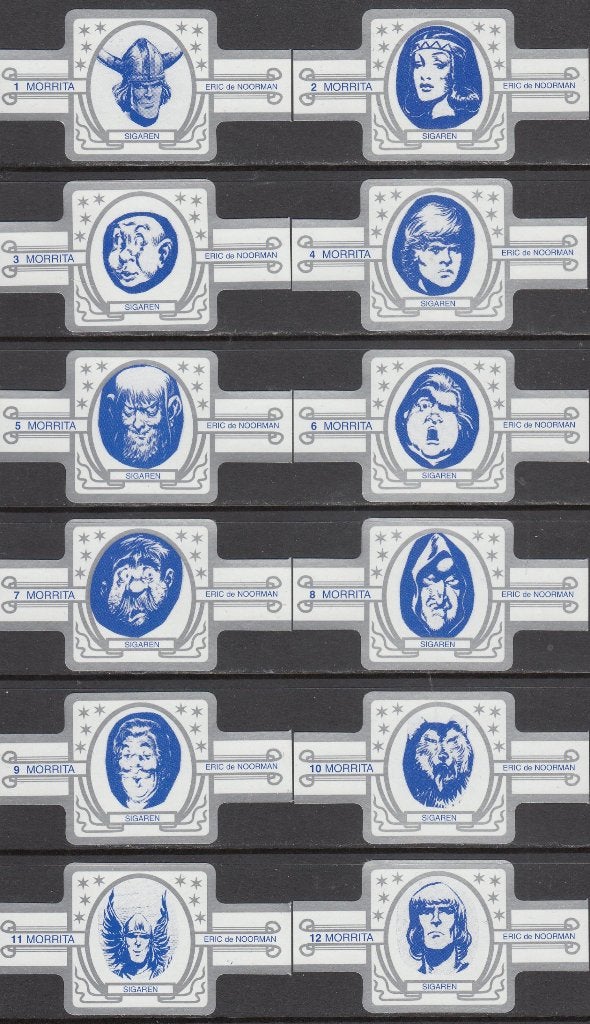 Sigarenbanden van Eric de Noorman, Morrita 1-12 wit-zilver, Ophalen of Verzenden, Nieuw, Sigarenbandjes