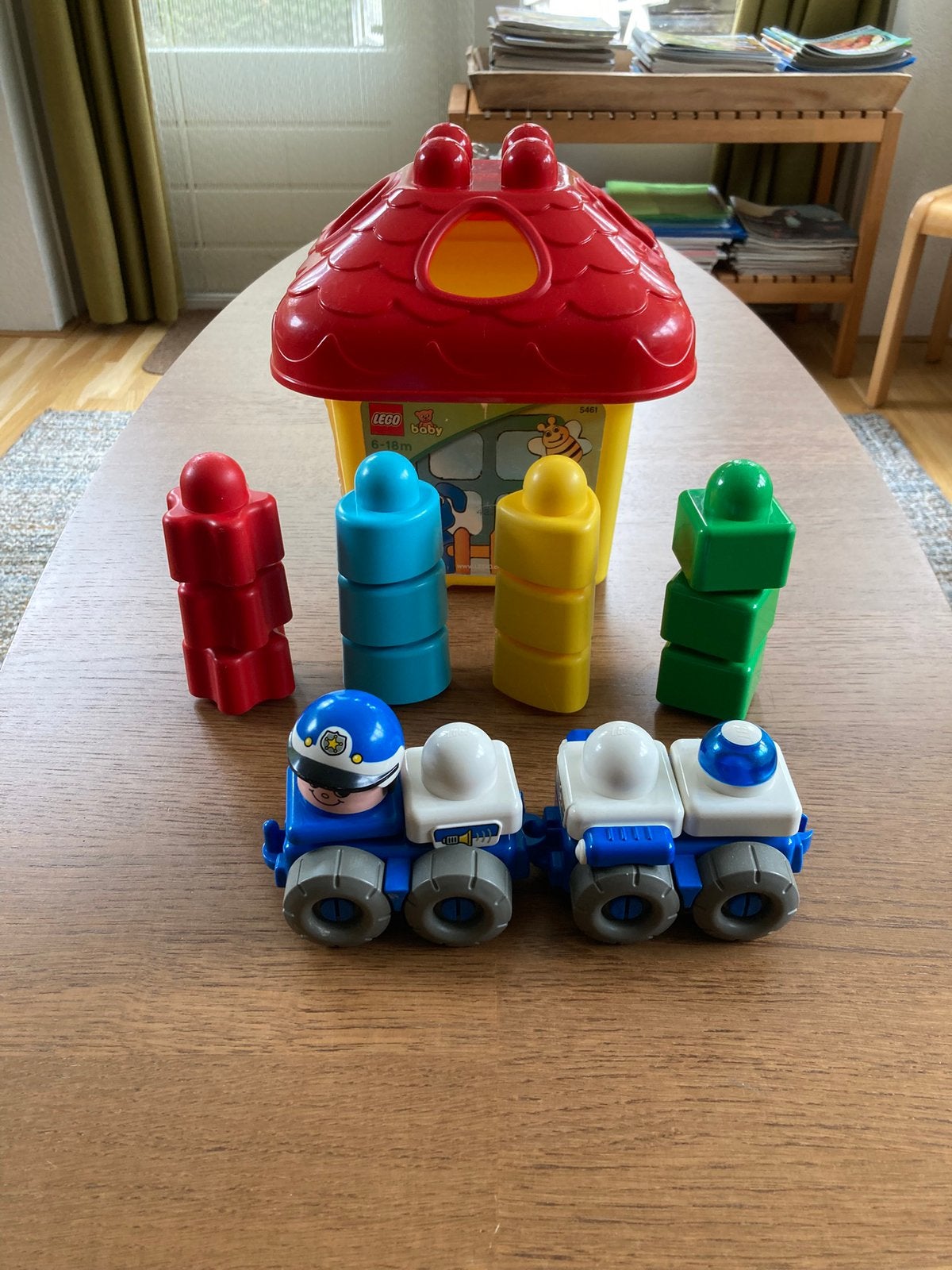 Duplo Primo vormen sorteerhuis 5461, plus primo politieauto, Ophalen of Verzenden, Zo goed als nieuw, Lego Primo