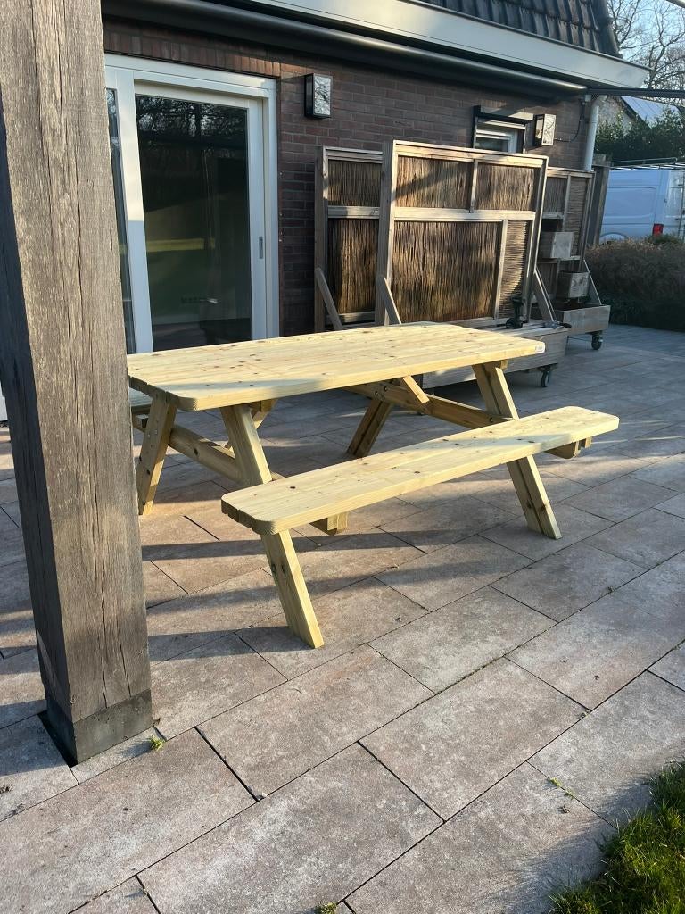 Nieuwe sterke Picknicktafels, Tuin en Terras, Picknicktafels, Nieuw, Rechthoekig, Hout, Inklapbaar, Ophalen of Verzenden