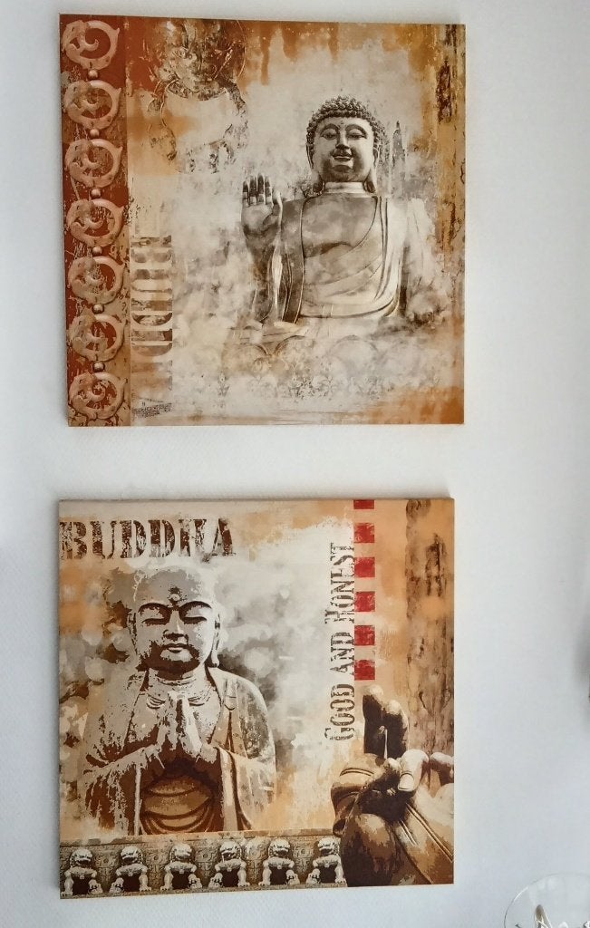 Boedha lijst, Huis en Inrichting, Woonaccessoires | Schilderijen, Tekeningen en Foto's, Ophalen, Minder dan 50 cm, Gebruikt, Schilderij