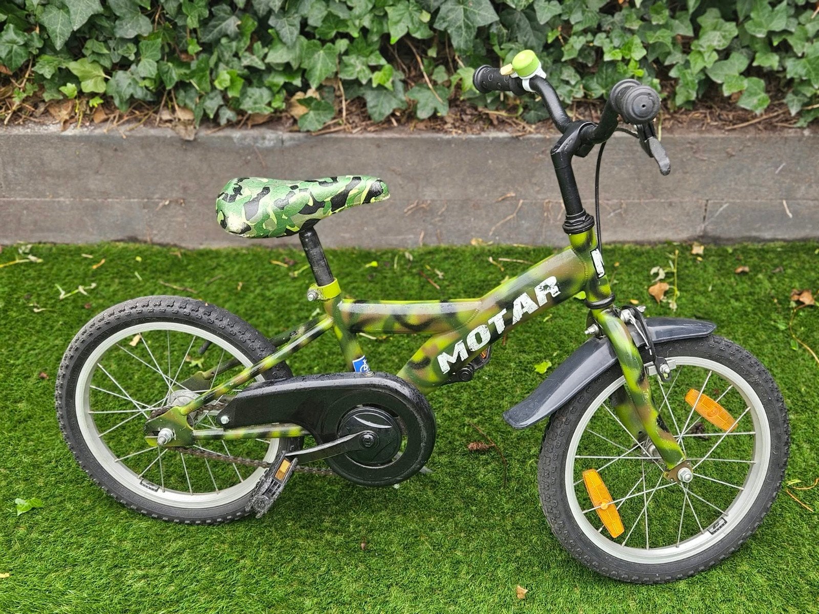 Motar Kinderfiets 4-5 jaar 16 inch - Camouflage, Ophalen, Terugtraprem, Motar, 16 tot 20 inch