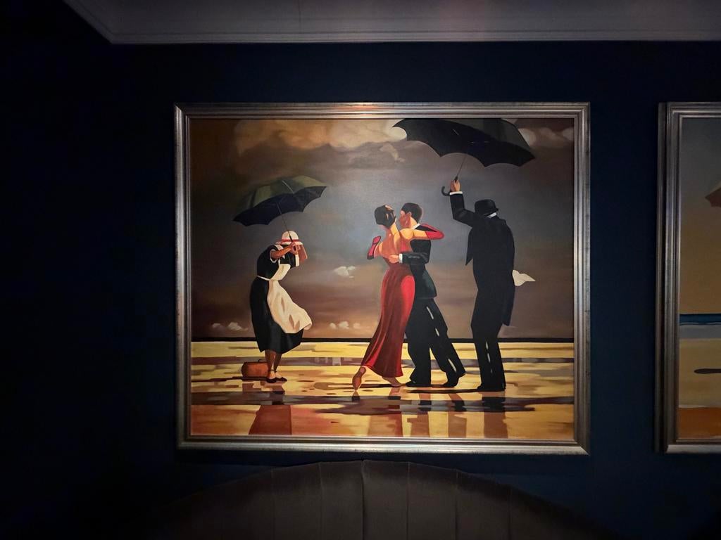 Groot replica schilderij Jack Vettriano - The Singing Butler, Ophalen