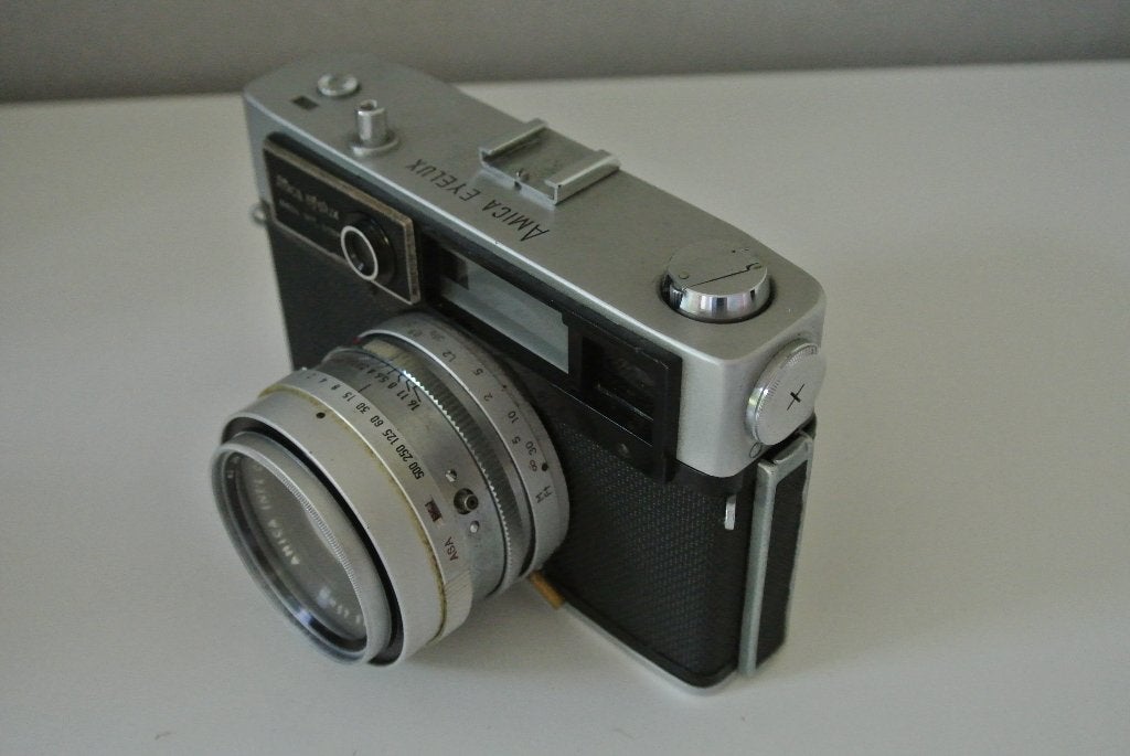 Amica Eyelux Fototoestel met Amicor 1:1.8 45mm Lens, Ophalen of Verzenden, 1960 tot 1980, Fototoestel