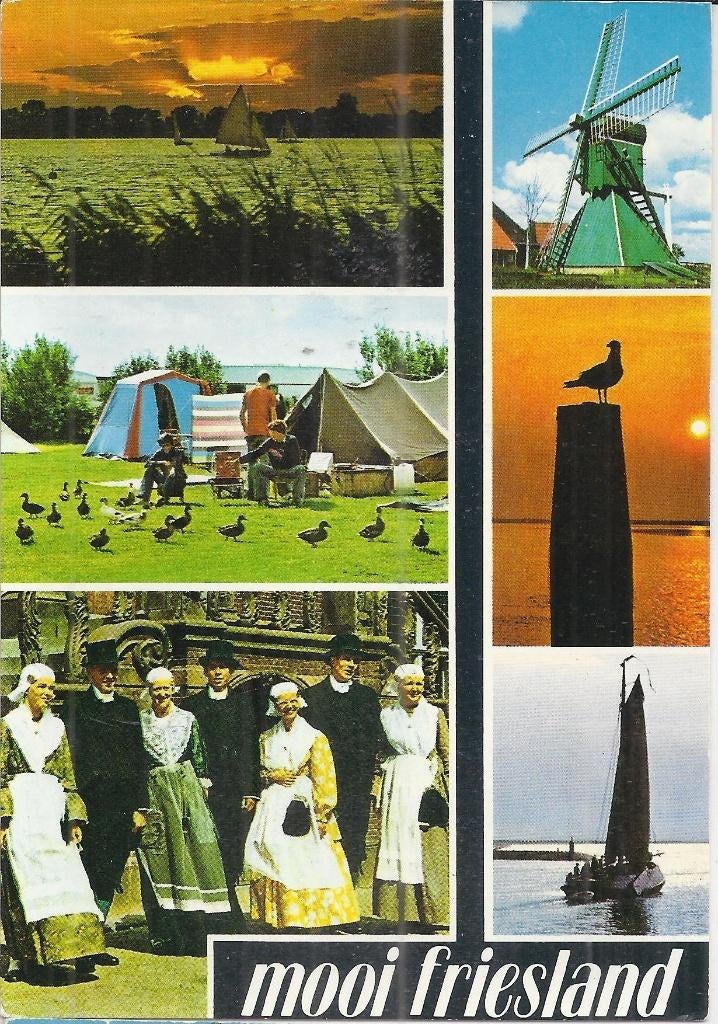 Q345 Gelopen ansichtkaart mooi Friesland, Verzenden, 1980 tot heden, Gelopen, Friesland
