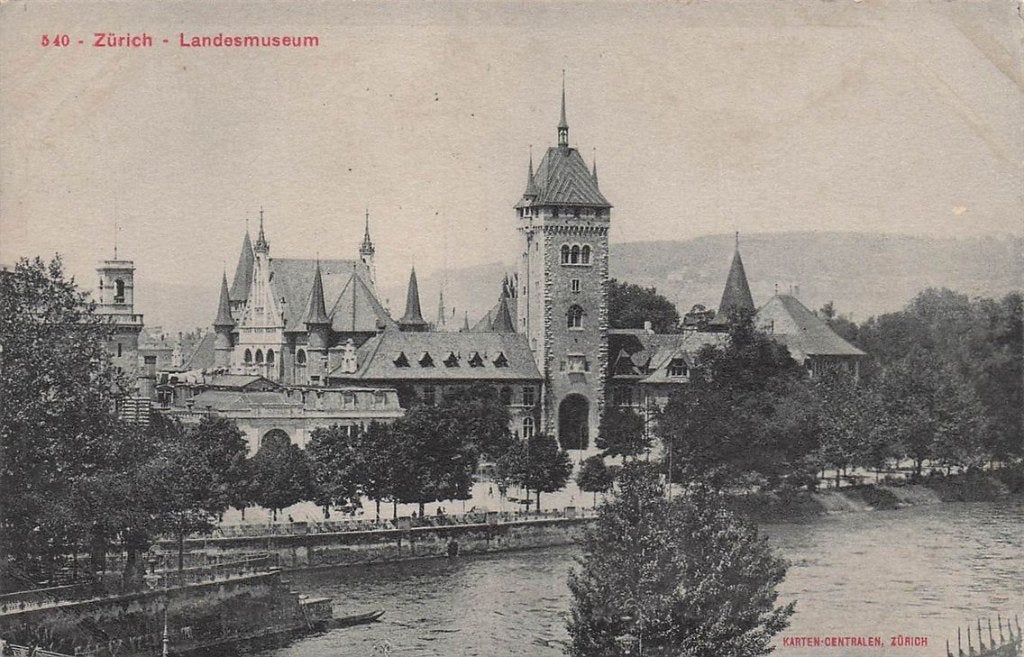 703-299-041 Zürich Landesmuseum, Verzamelen, Ansichtkaarten | Buitenland, Verzenden, Voor 1920, Overig Europa