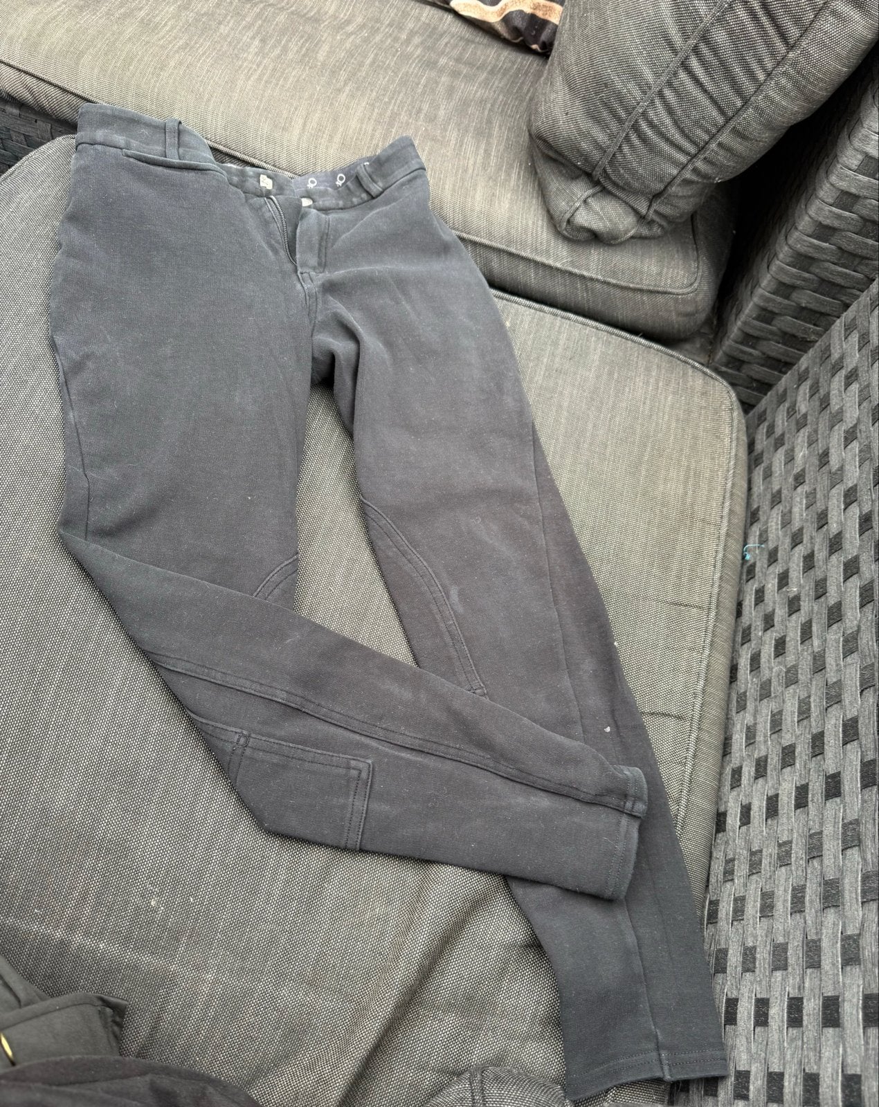 Fouganza Oxylane Rijbroek Zwart Maat 140/152, Dieren en Toebehoren, Paardrijkleding, Ophalen of Verzenden, Dressuur, Onderkleding