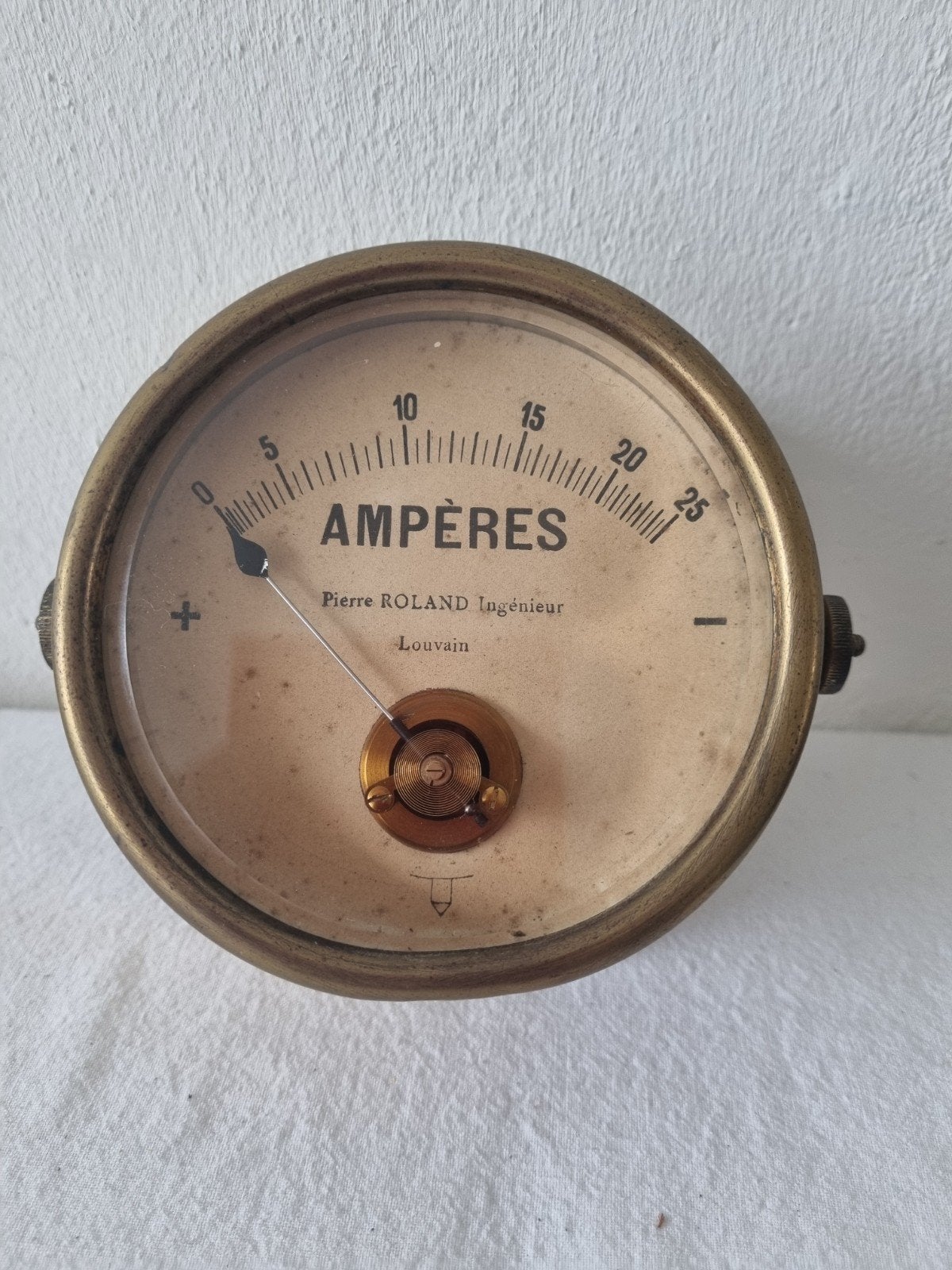 Antieke Pierre Roland Ampèremeter - Louvain, Ophalen of Verzenden