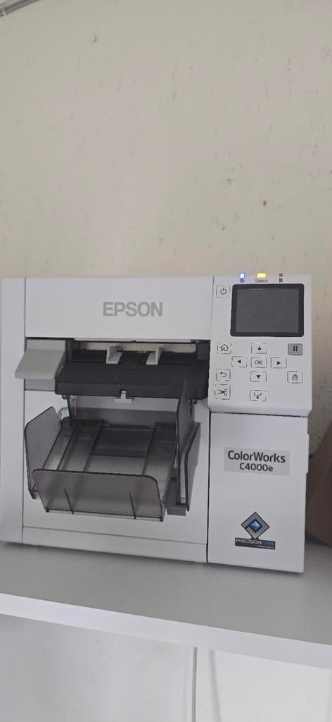 Epson ColorWorks C400e + 4 Nieuwe Inktcartridges, Ophalen of Verzenden, Gebruikt