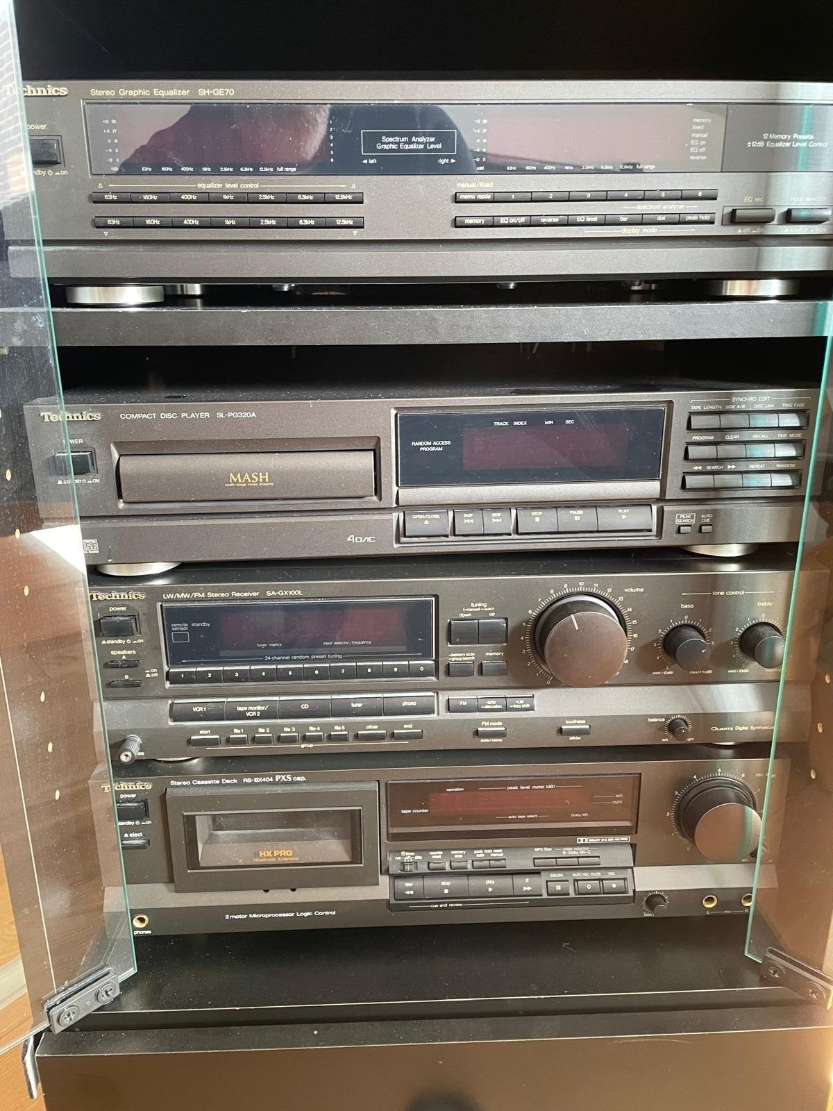 Technics Stereo Set met CD-speler, Cassettedeck, Equalizer e, Gebruikt, Cassettedeck, Losse componenten, Ophalen