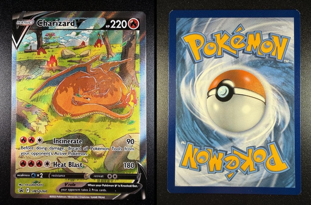 Charizard V SWSH260 English NM, Ophalen of Verzenden, Zo goed als nieuw, Losse kaart, Foil