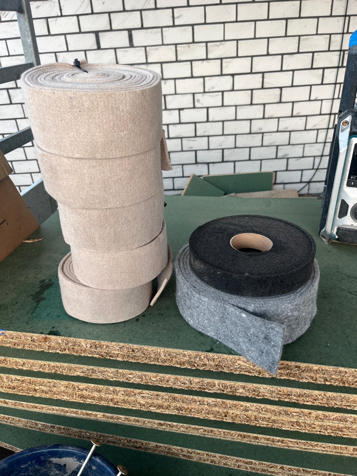 Diverse rollen oplegvilt., Doe-het-zelf en Verbouw, Minder dan 4 cm, Overige materialen, Gebruikt, Ophalen of Verzenden