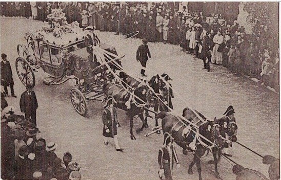 Zeldzame briefkaart Doop Prinses Juliana Gouden Koets 1909, Ophalen of Verzenden, Voor 1920, Ongelopen, Zuid-Holland