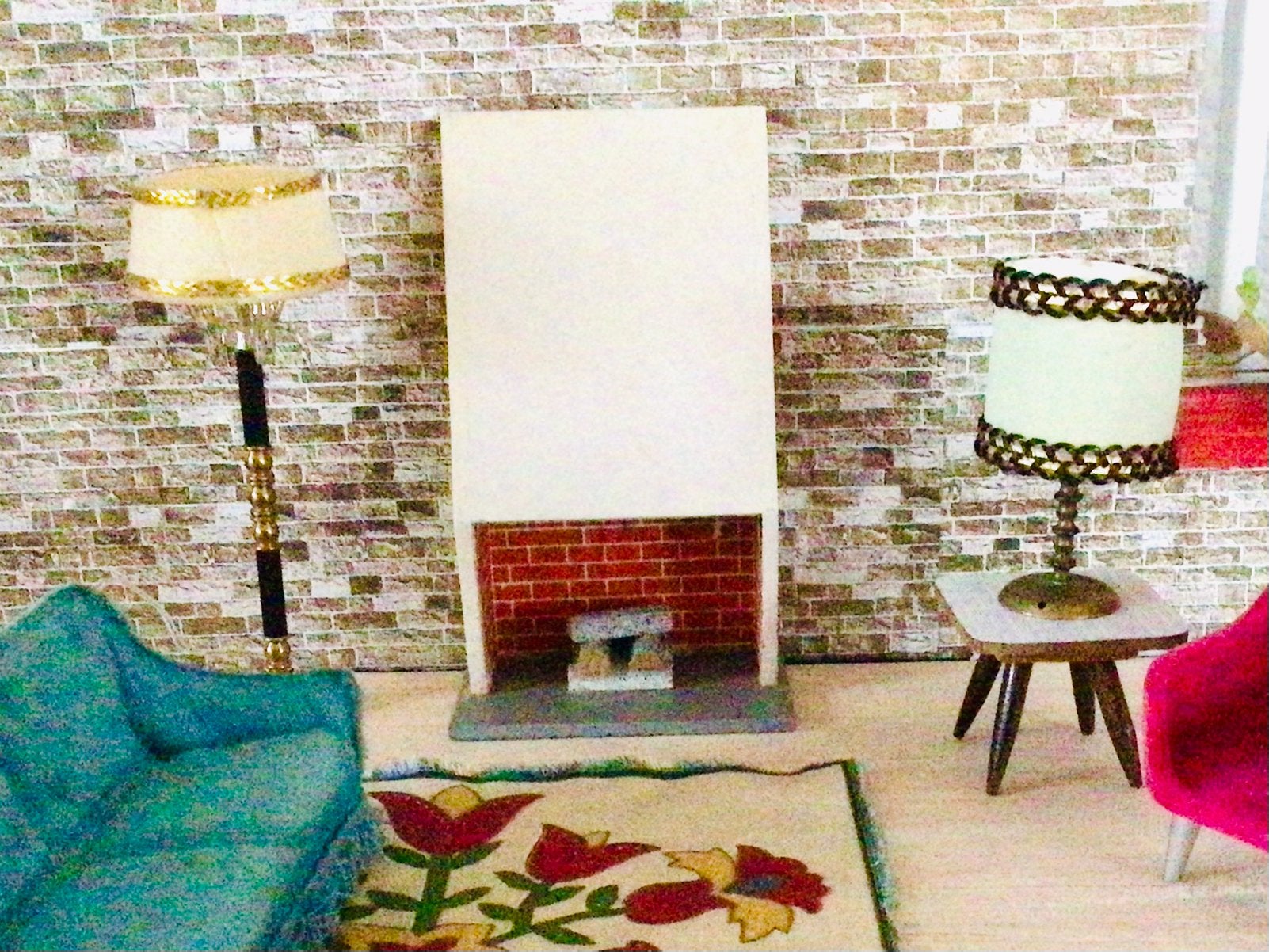 Vintage Lundby open haard, Ophalen of Verzenden, Gebruikt, Poppenhuis