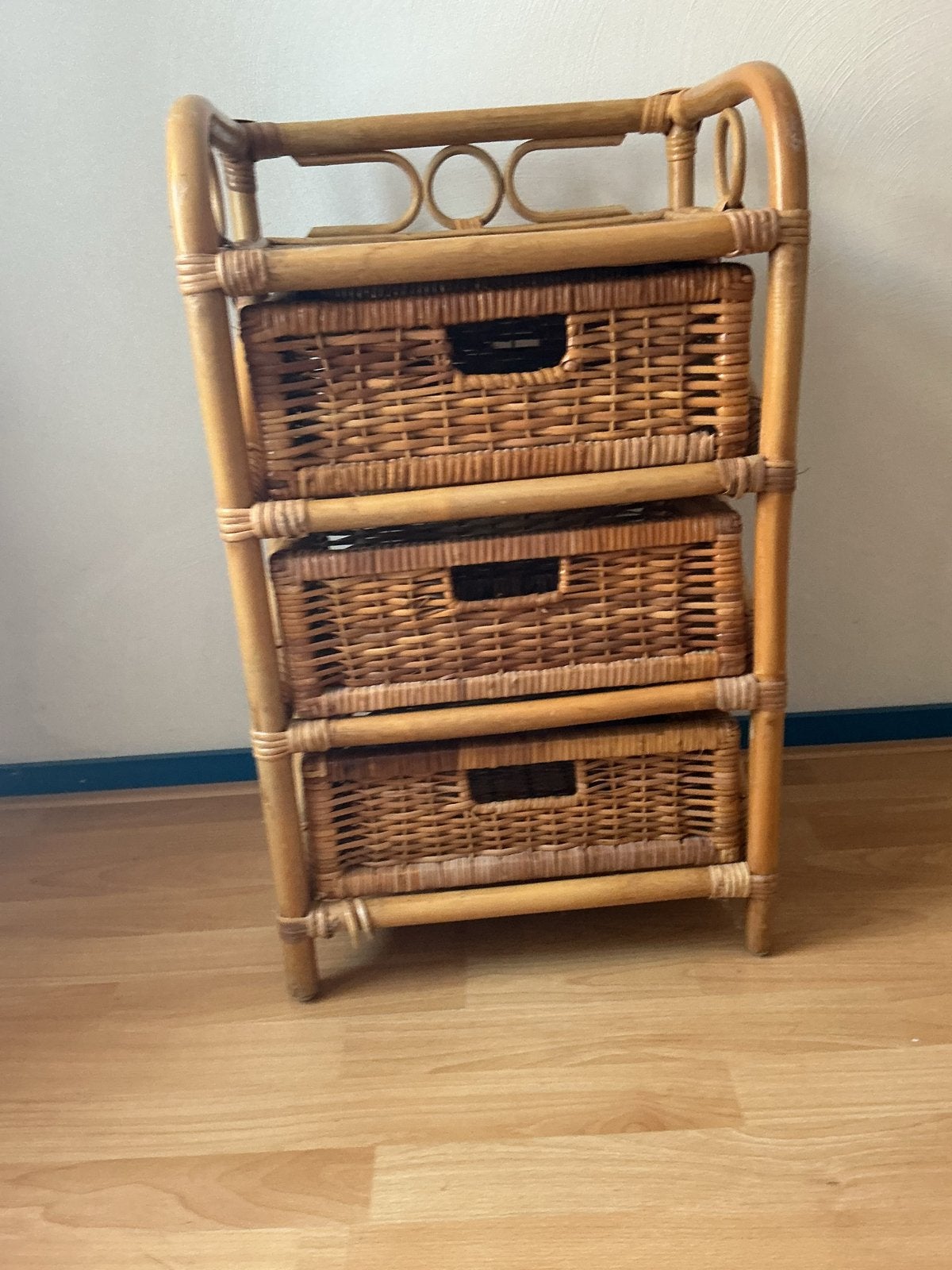 Rotan meubeltje met 3 laden, Ophalen, Overige materialen, Gebruikt, 3 of 4 laden