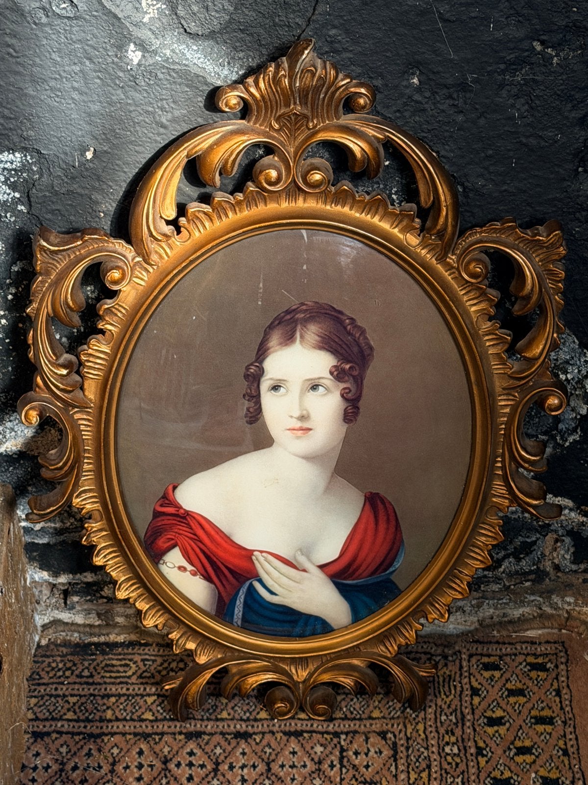 Vintage Italiaanse barokke lijst La Bella Greca portret da, Ophalen of Verzenden, Klassiek, Bijzondere lijst, Portret of Personen