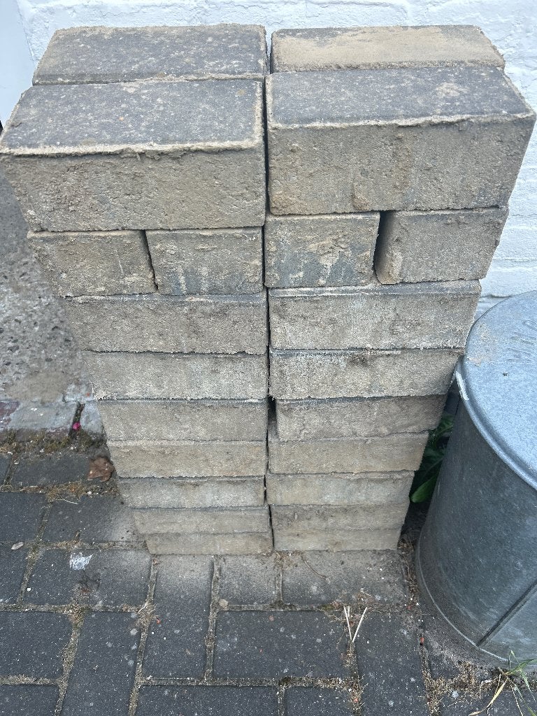 Beton straat steen grijs, Tuin en Terras, Ophalen, Gebruikt, Beton, Klinkers