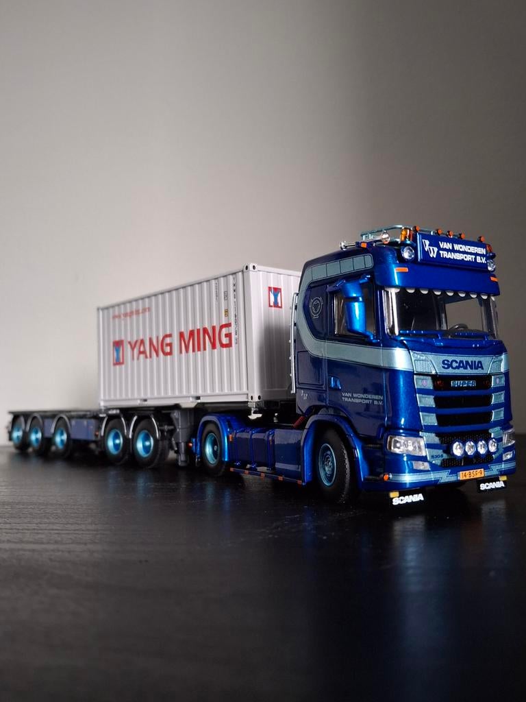 Van Wonderen scania 1:50, Hobby en Vrije tijd, Modelauto's | 1:50, Ophalen of Verzenden, Zo goed als nieuw, Bus of Vrachtwagen