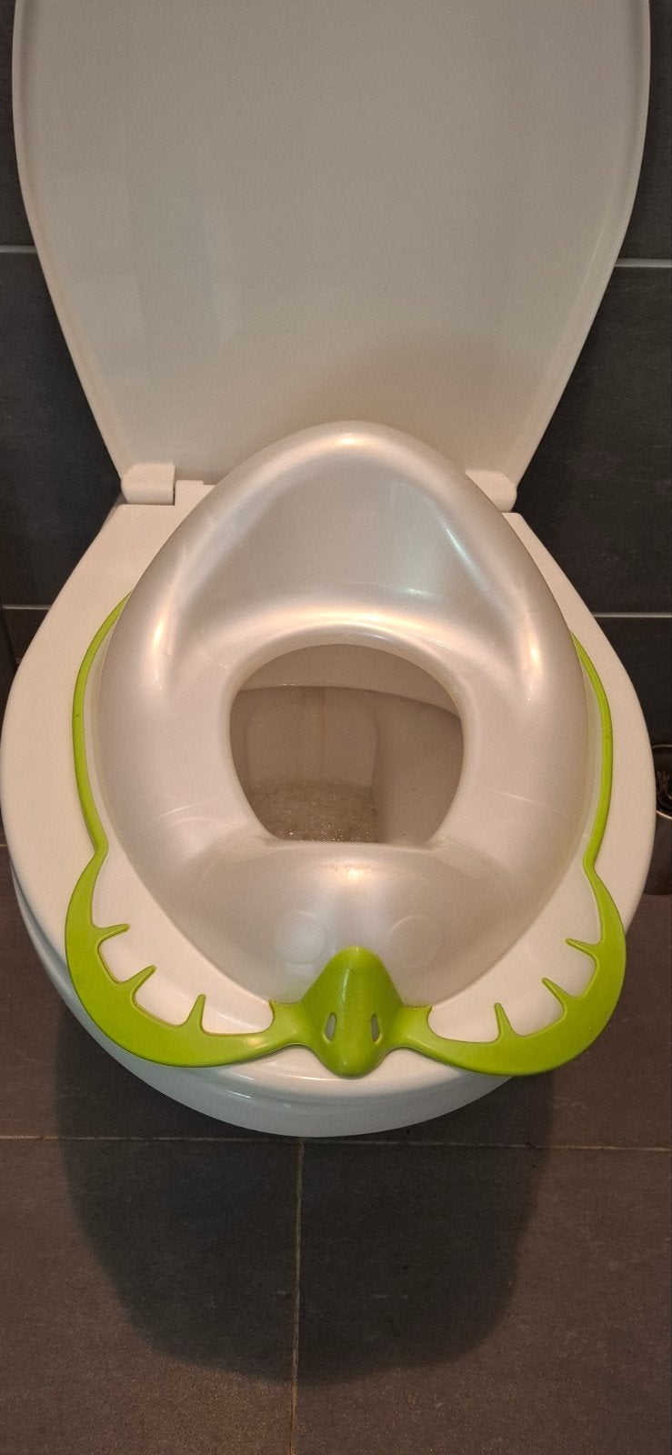 Kinder wc-bril verkleiner groen/wit, Ophalen