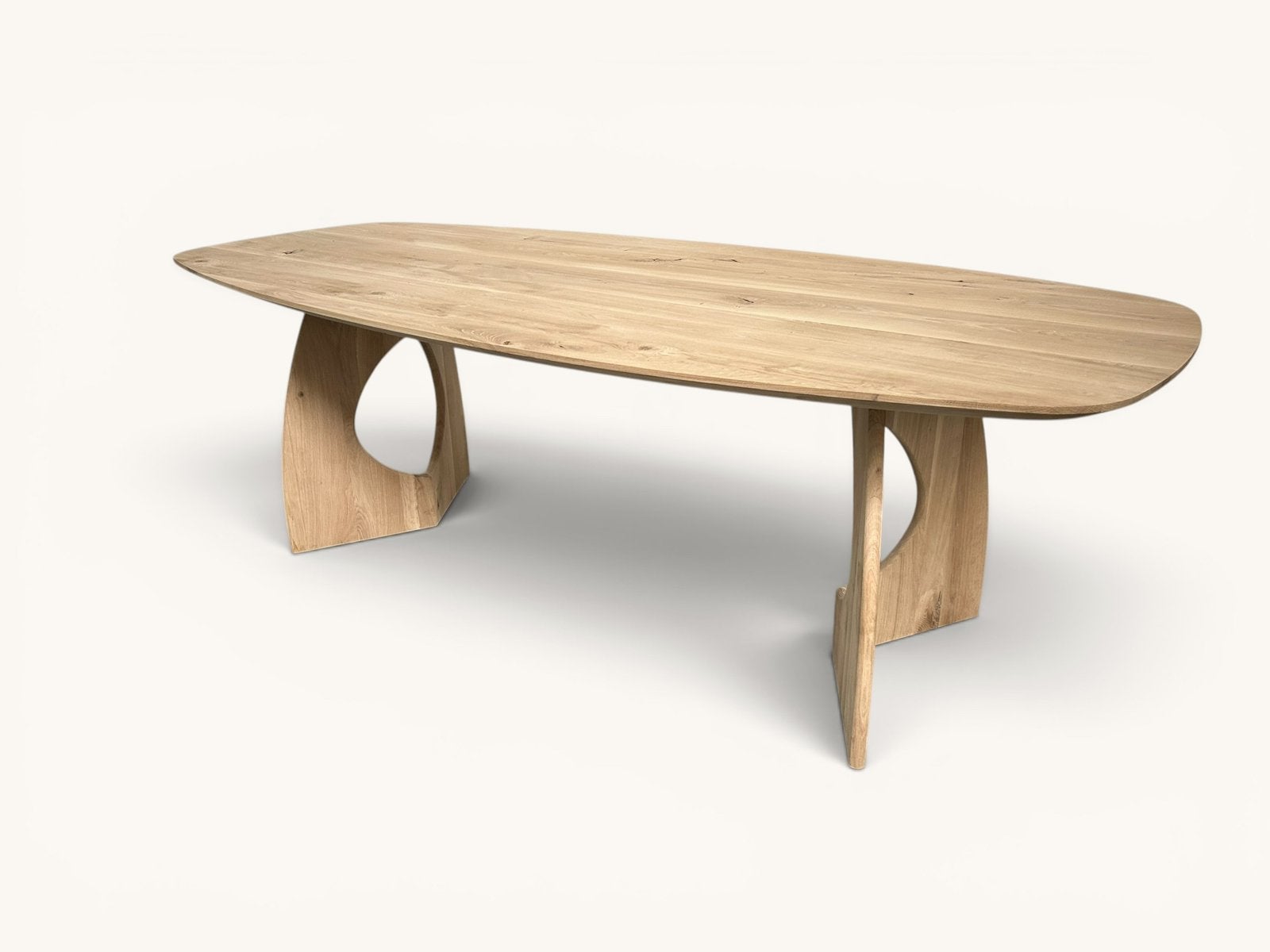 Deens ovale eiken eettafel 200 t/m 300 cm, Huis en Inrichting, Japandi, 100 tot 150 cm, Verzenden, Ovaal