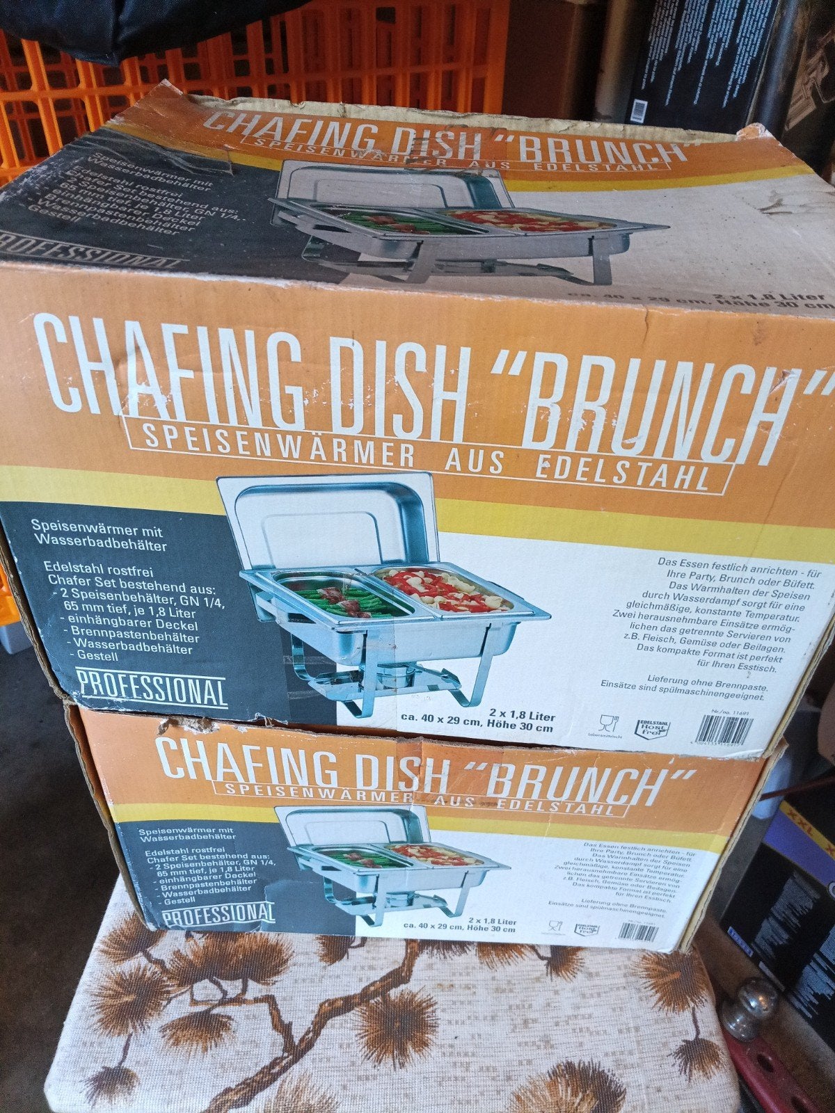 2x Chafing Dish 'Brunch' Speisenwärmer - Nieuw in doos, Ophalen of Verzenden, Nieuw in verpakking