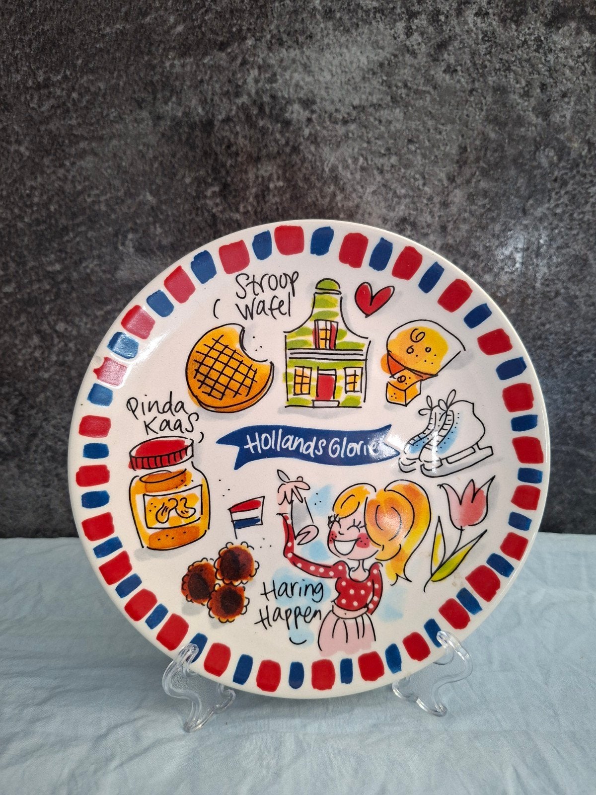 blond Amsterdam gebaksbordje met schade, Huis en Inrichting, Keuken | Servies, Ophalen of Verzenden, Gebruikt, Aardewerk, Bord(en)