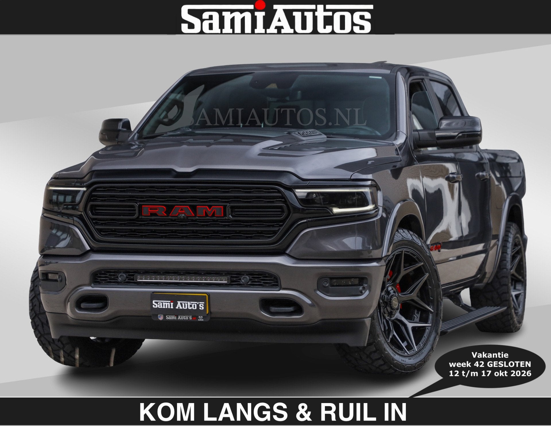 Dodge Ram MARGE + INCL BPM | LIMITED RED LINE 5.7 V8 HEMI |, Auto's, Automaat, Dealer onderhouden, Gebruikt, 5654 cc