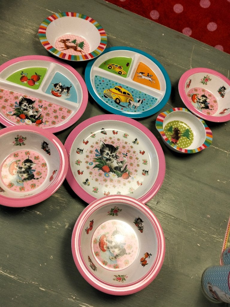 Melamine borden en schaaltjes, Overige materialen, Gebruikt, Ophalen of Verzenden, Bord(en)