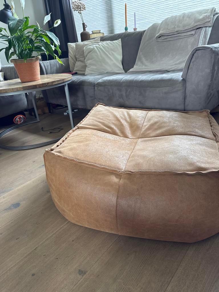 Comfortabele Poef, Ophalen, Gebruikt, Vierkant, Stof