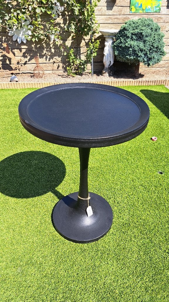 BIJZETTAFEL LIGHT & LIVING KLEUR ZWART, Huis en Inrichting, Tafels | Bijzettafels, Minder dan 55 cm, Gebruikt, INDUSTRIEEL, Rond
