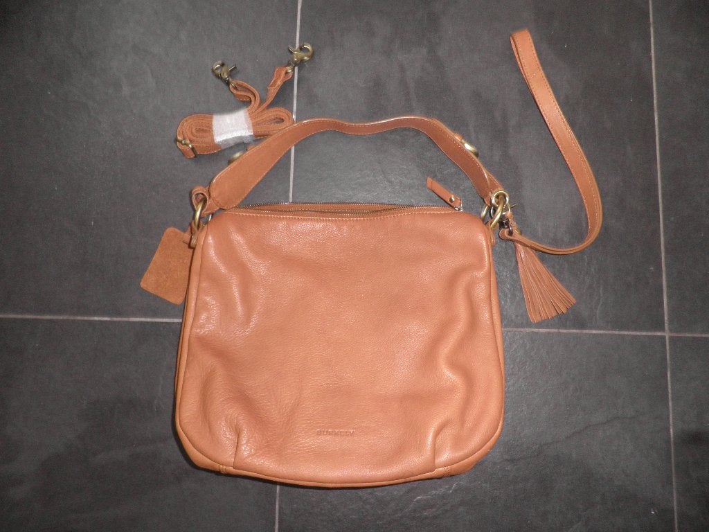 BURKELY LEREN HAND/SCHOUDERTAS., Ophalen of Verzenden, Zo goed als nieuw, Bruin, Handtas