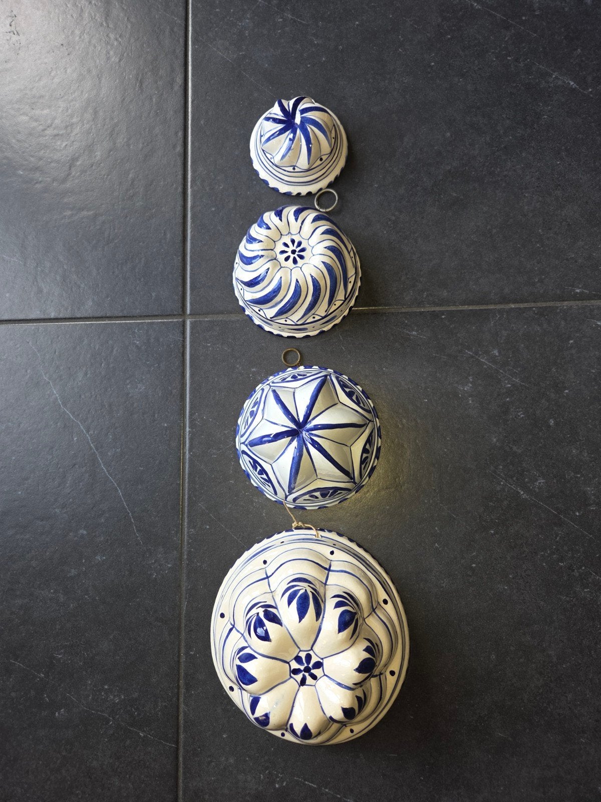 vintage puddingvormen, Ophalen