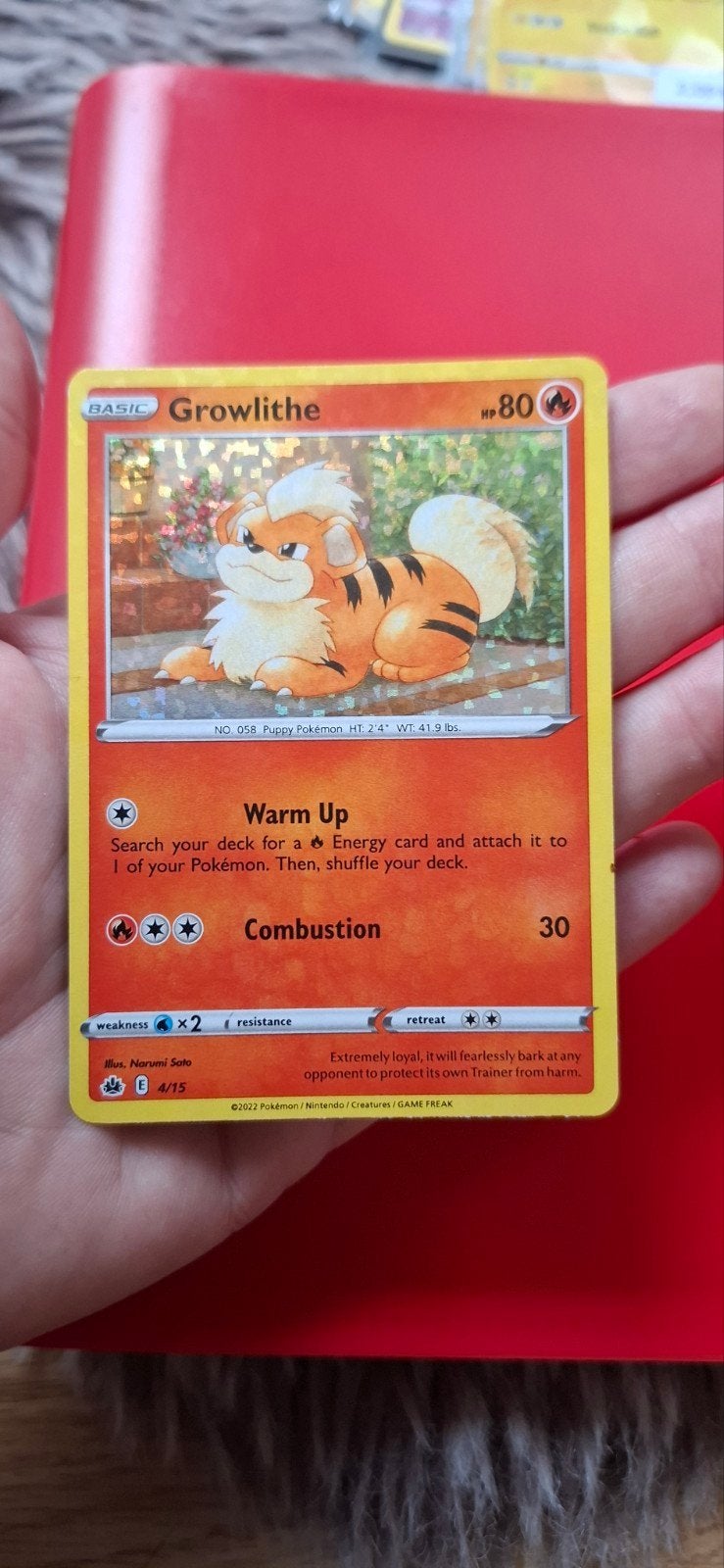 Growlithe McDonalds 2022 Match Battle, Ophalen of Verzenden, Zo goed als nieuw, Losse kaart, Foil