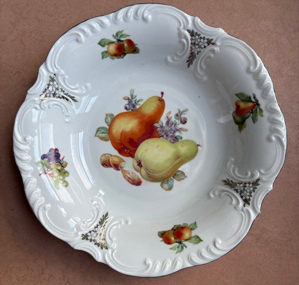 Fraaie vintage fruitschaal, porselein (Schuman Arzberg), Gebruikt, Overige merken, Ophalen of Verzenden, Schaal of Schalen