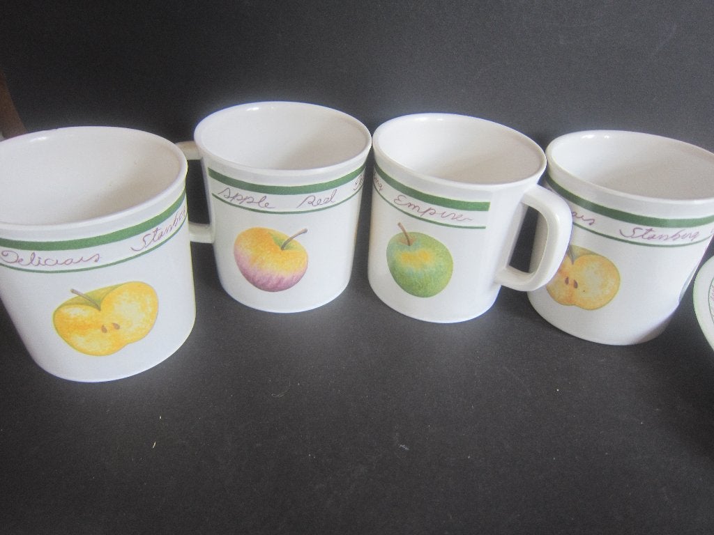Melamine country Life Style borden appels diner MEPAL mokken, Ophalen of Verzenden, Zo goed als nieuw