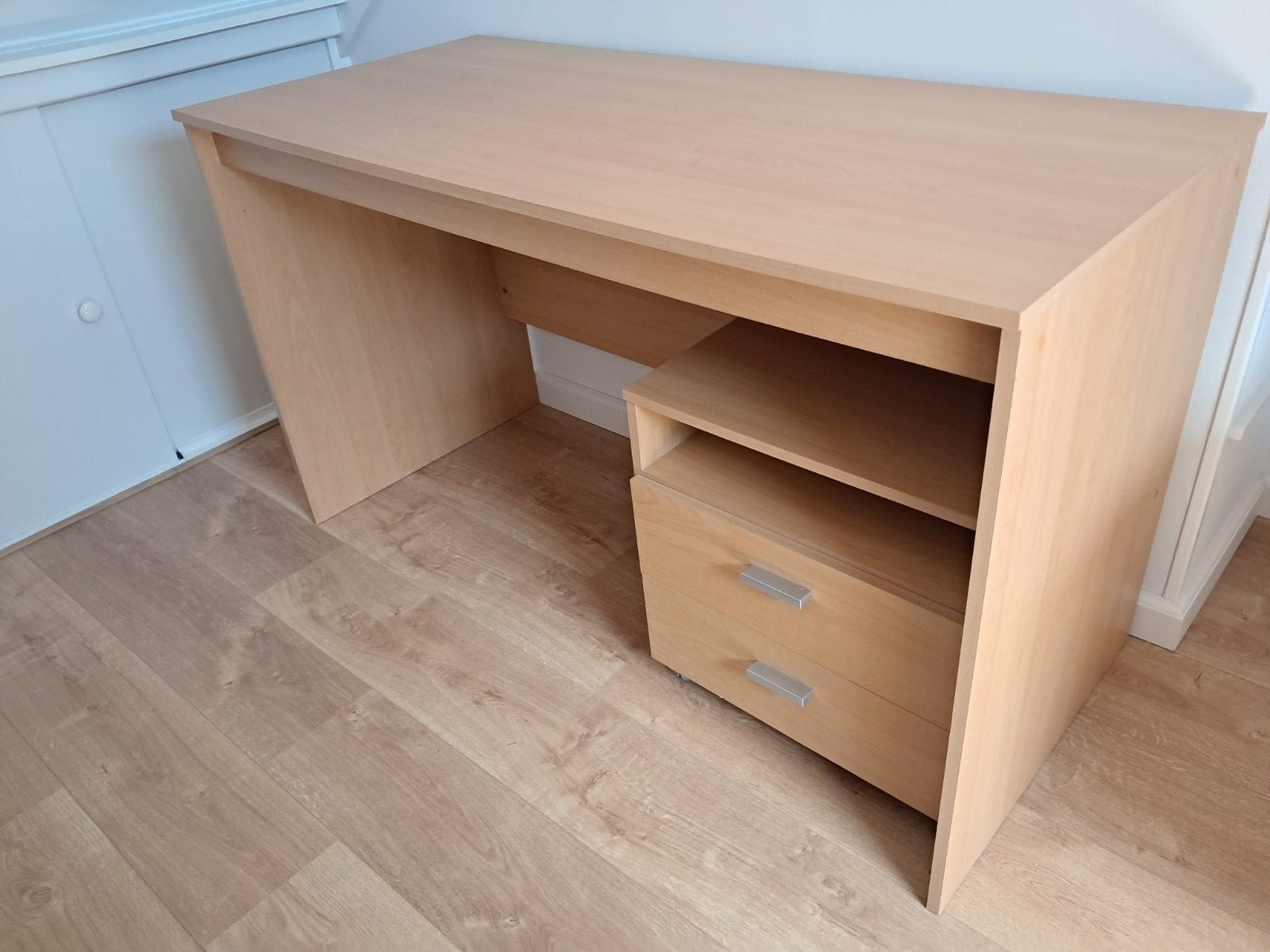 Kantoorset bureau plus kasten, Ophalen, Zo goed als nieuw, Beige, Bureau-kast combinatie