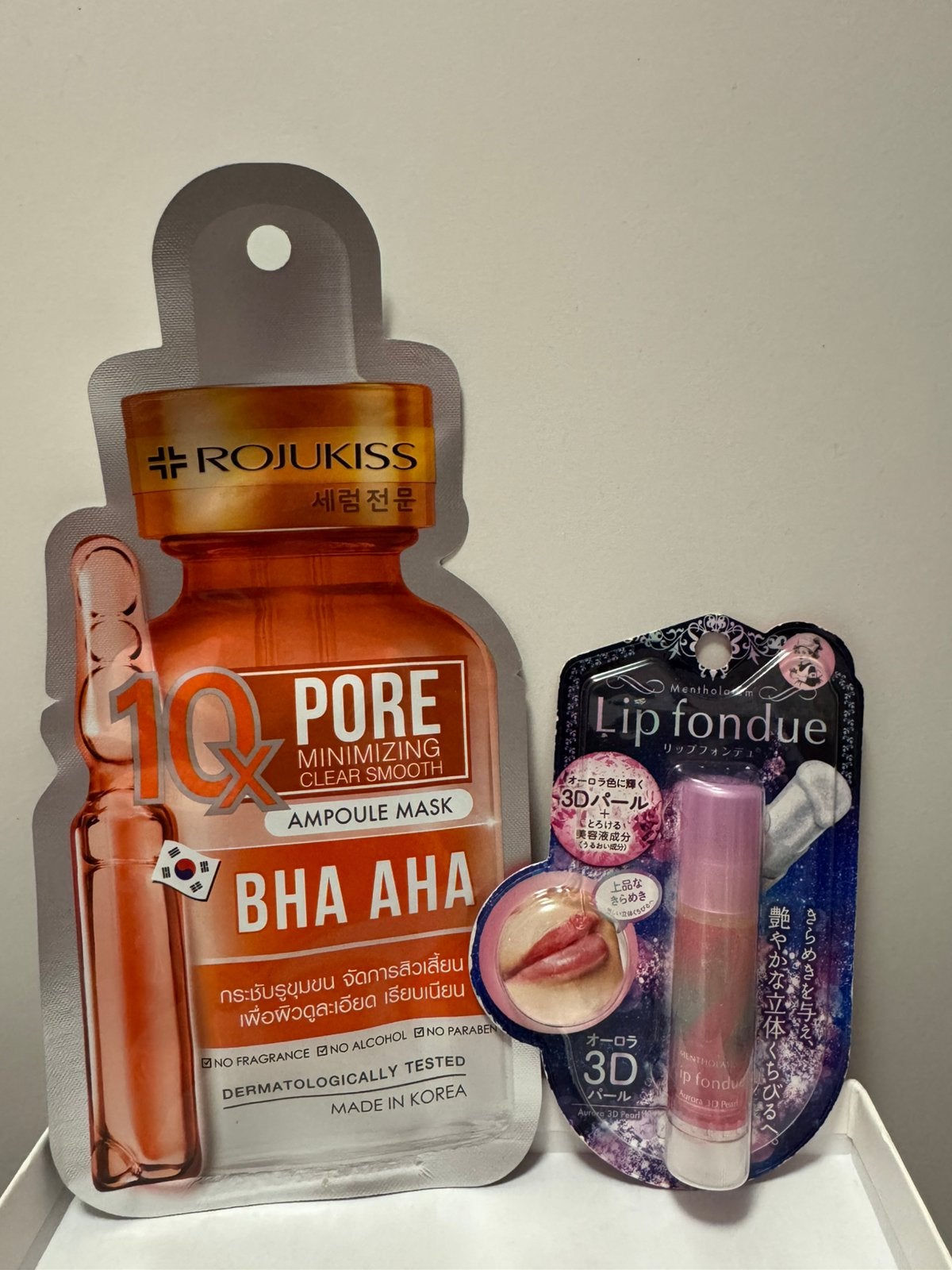 Japanese Lip Balm + Korean Mask (BTS V), Ophalen of Verzenden, Zo goed als nieuw, Lippen