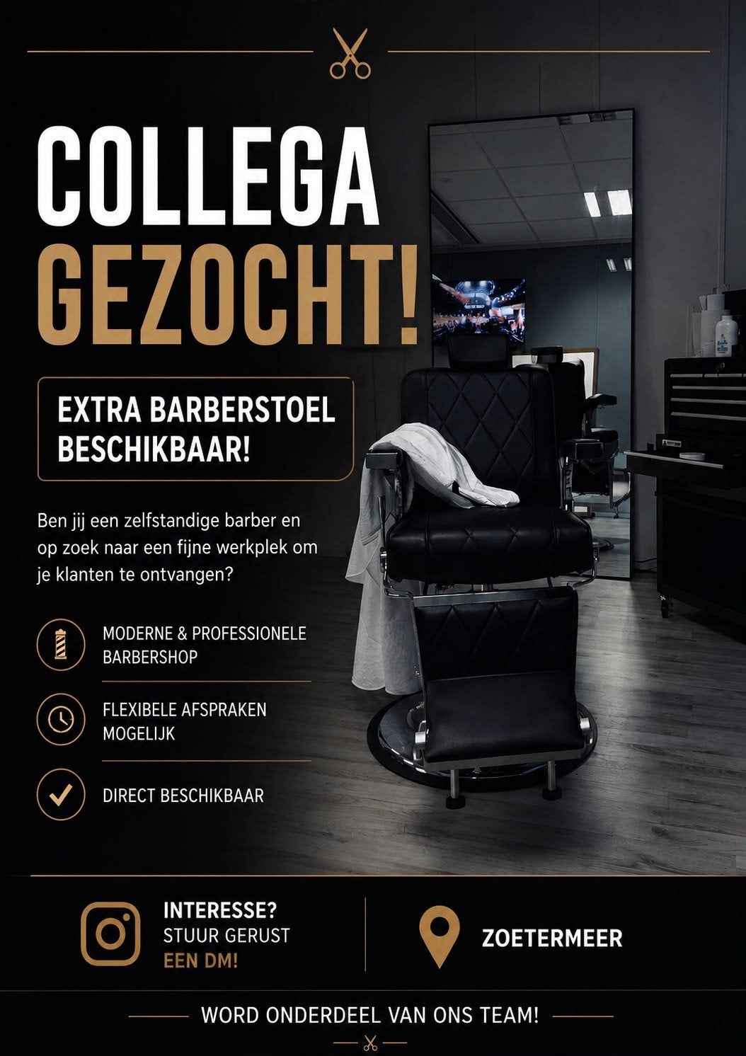 Barber gezocht, Eén persoon