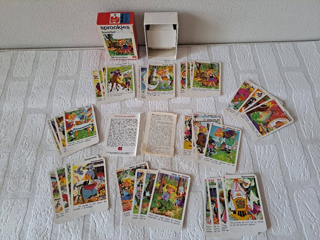Sprookjes kwartet, Jumbo 1979, papier 7x11x4cm, Ophalen of Verzenden, Gebruikt, Kwartet(ten)