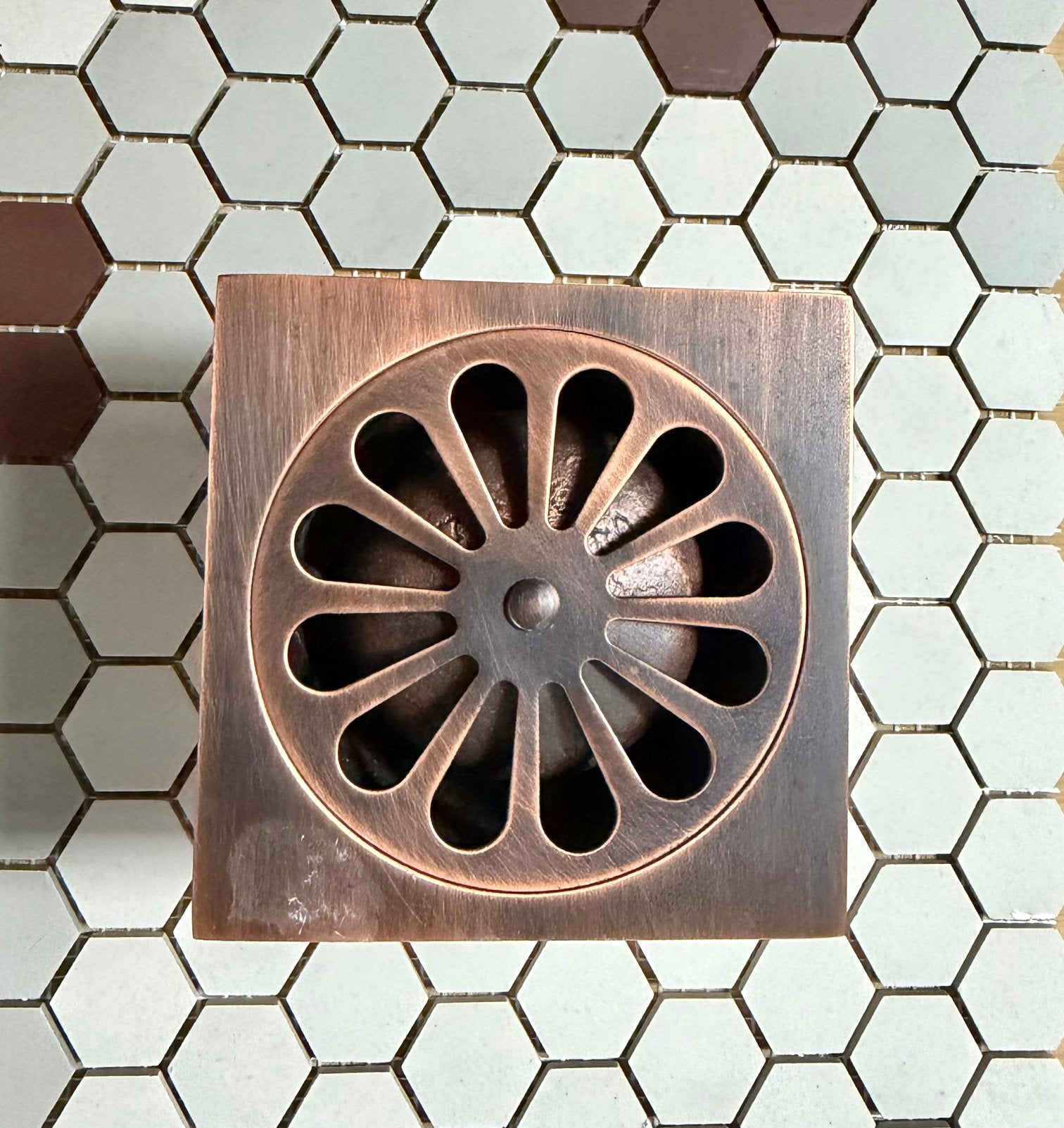 vloerputje 10x10cm, rood koper, Ophalen of Verzenden, Zo goed als nieuw, Overige typen