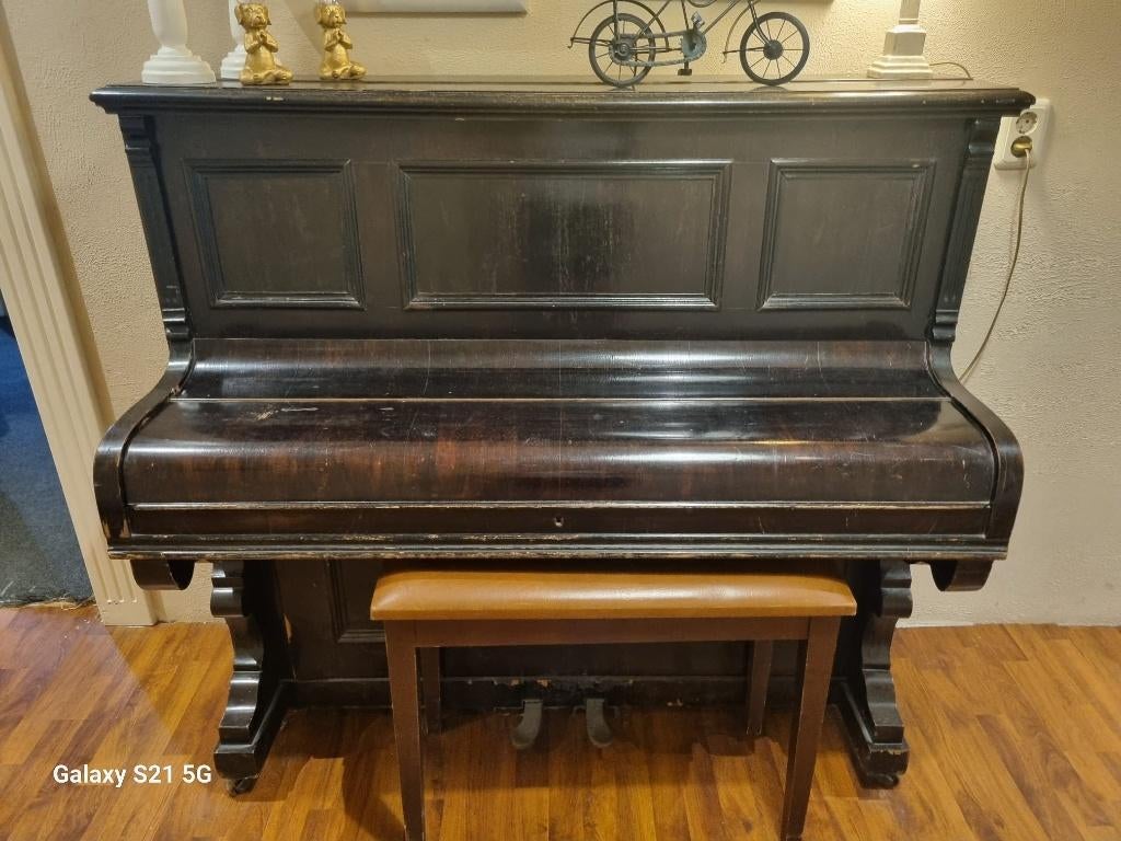 piano William Dodson opknapper, Muziek en Instrumenten, Piano's, Ophalen, Gebruikt, Bruin, Piano