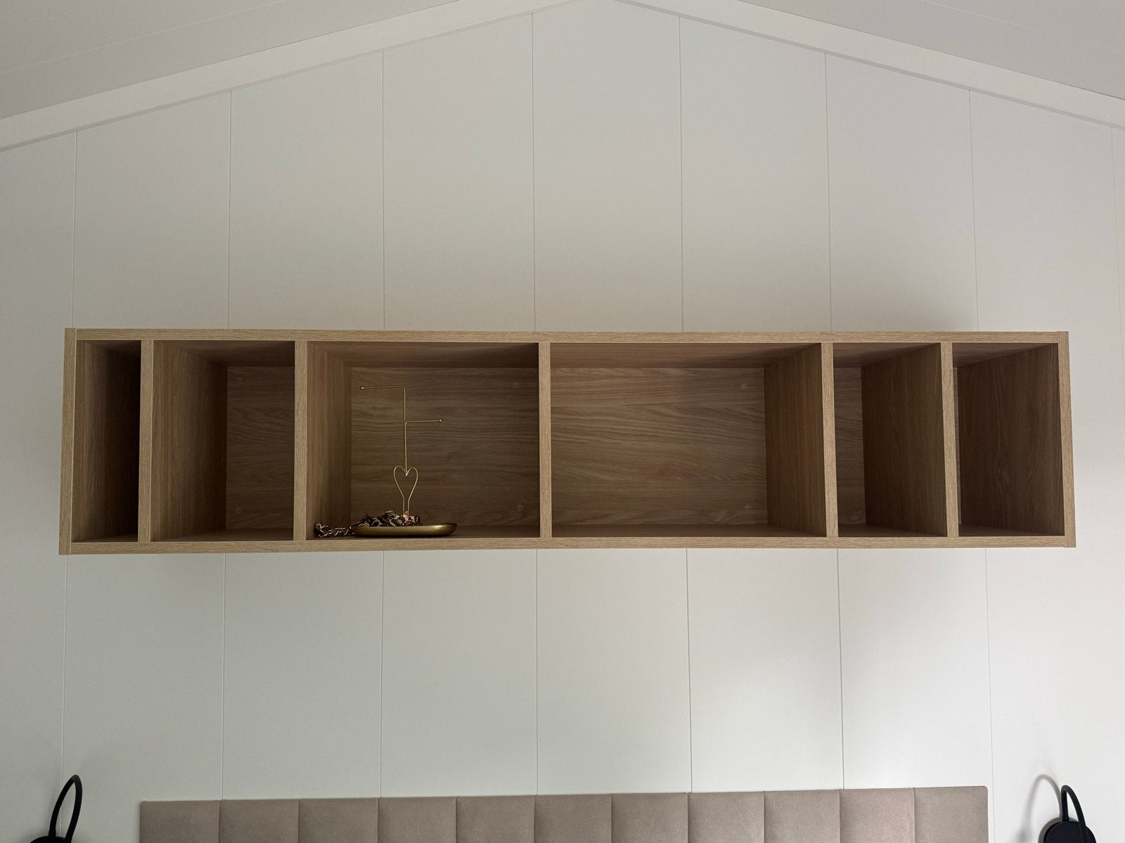 Stijlvolle wandkast/boekenplank van eikenhout NIEUW!, Ophalen, 150 tot 200 cm, Eikenhout, Nieuw