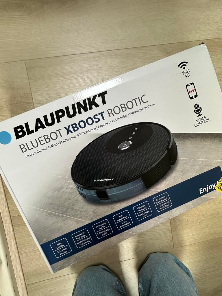 Blaupunkt XBOOST Robotstofzuiger, Witgoed en Apparatuur, Stofzuigers, Zo goed als nieuw, Robotstofzuiger, Reservoir, Ophalen